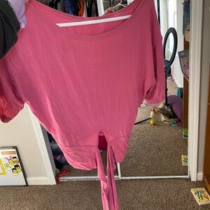 Women's Pink Tie-Back Top